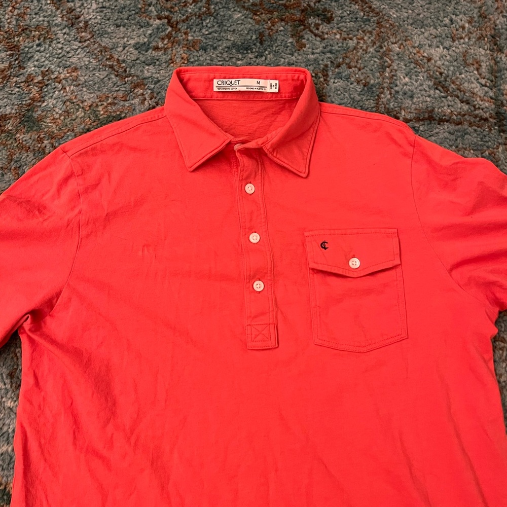 Criquet Golf Polo Shirt Medium S/S Short Sleeve Pink